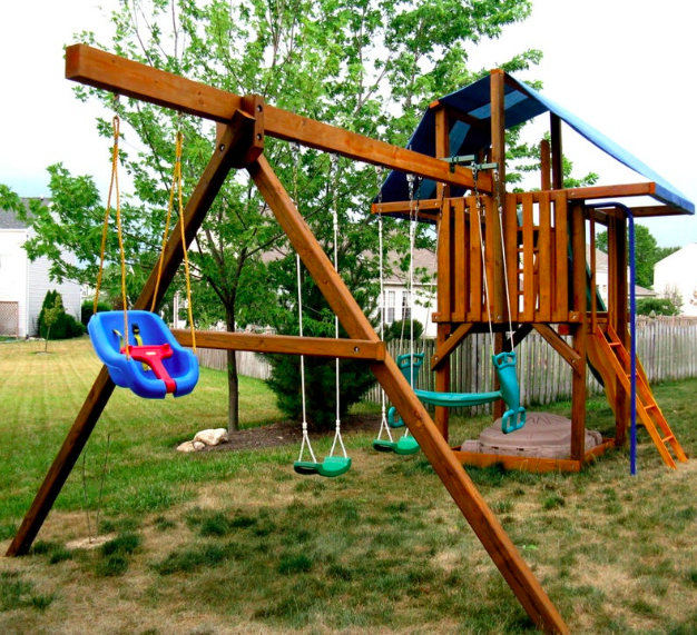 Wooden Swing Set - gifts for kids