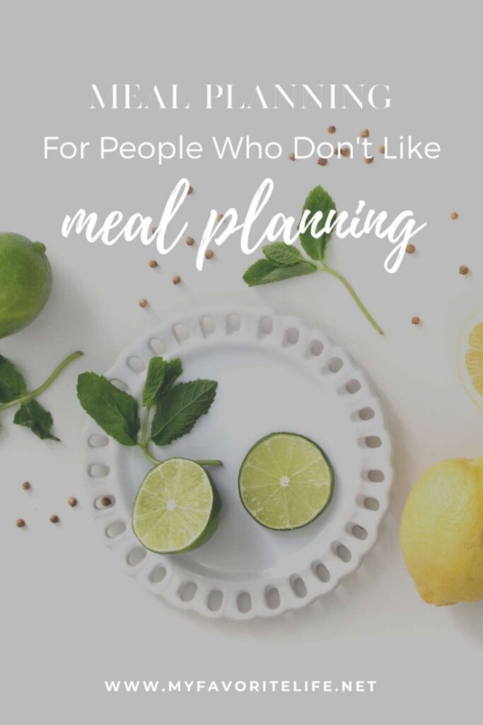 Flatlay with white ceramic plate, lemons and limes: Meal Planning For People Who Don't Like Meal Planning